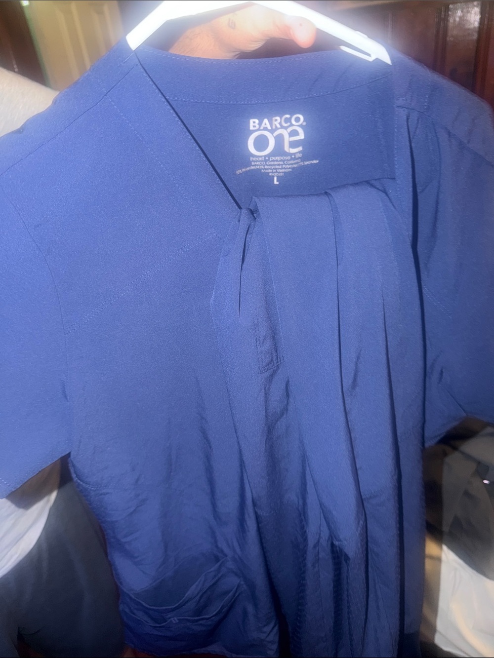 Barco One Women's Navy Blue Scrub Top And Pants